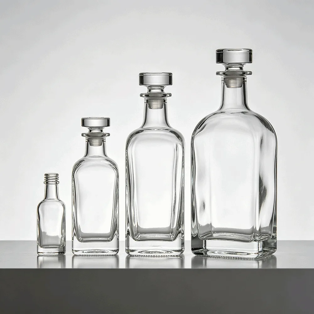 Custom Glass Liquor Bottle Size