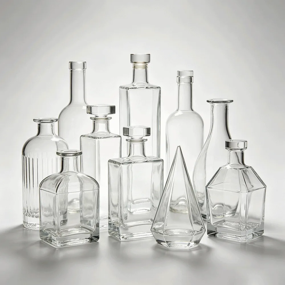 Custom Glass Liquor Bottle Shape